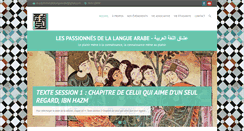 Desktop Screenshot of les-passionnes-de-la-langue-arabe.com