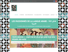 Tablet Screenshot of les-passionnes-de-la-langue-arabe.com